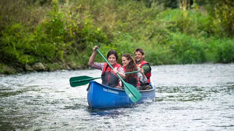 Kanufahren auf der Diemel